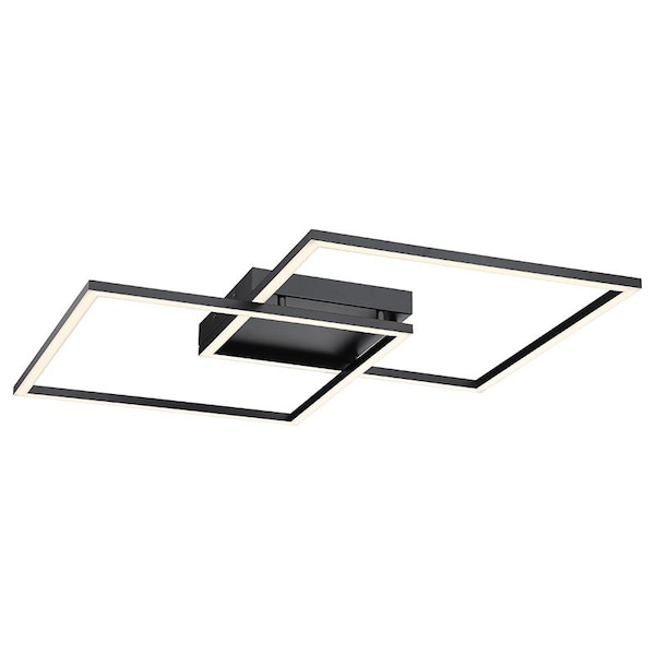 Access Lighting Squared, LED Flush Mount or Wall Sconce, Black Finish, Acrylic Lens Acrylic 63967LEDD-BL/ACR - main